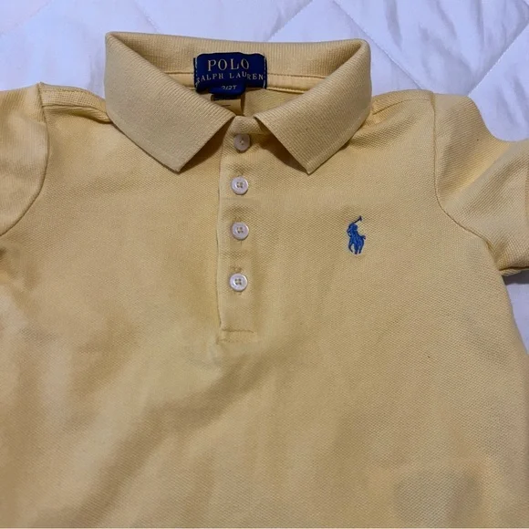 Boys 2T Polo by Ralph Lauren Yellow Classic Polo Shirt - Picture 5 of 5